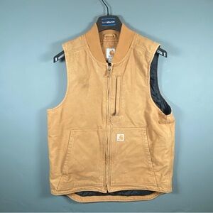 Carhartt Iconic VO1 Firm Duck Vest Men's Size Med RN 14806 Carhartt brown EUC